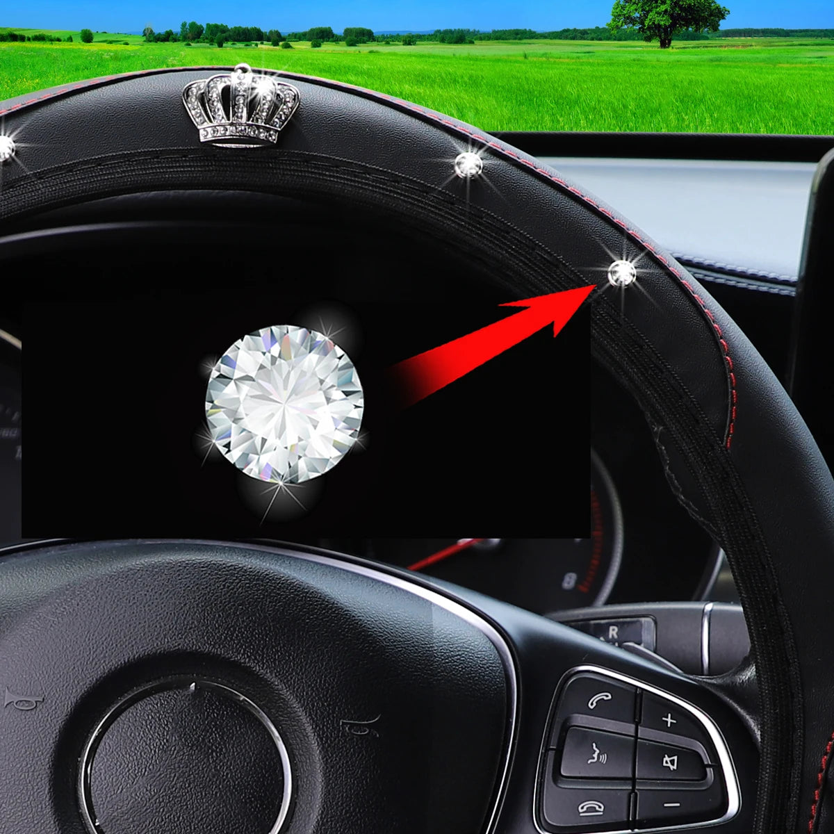 GlamCruze™ – Luxury Bling Interior Trio