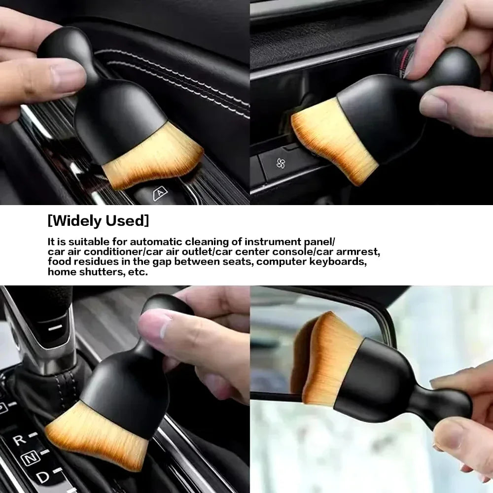 DashBrush Pro™Auto Cleaning Brush Set – Soft Bristle Dashboard & Vent Tool