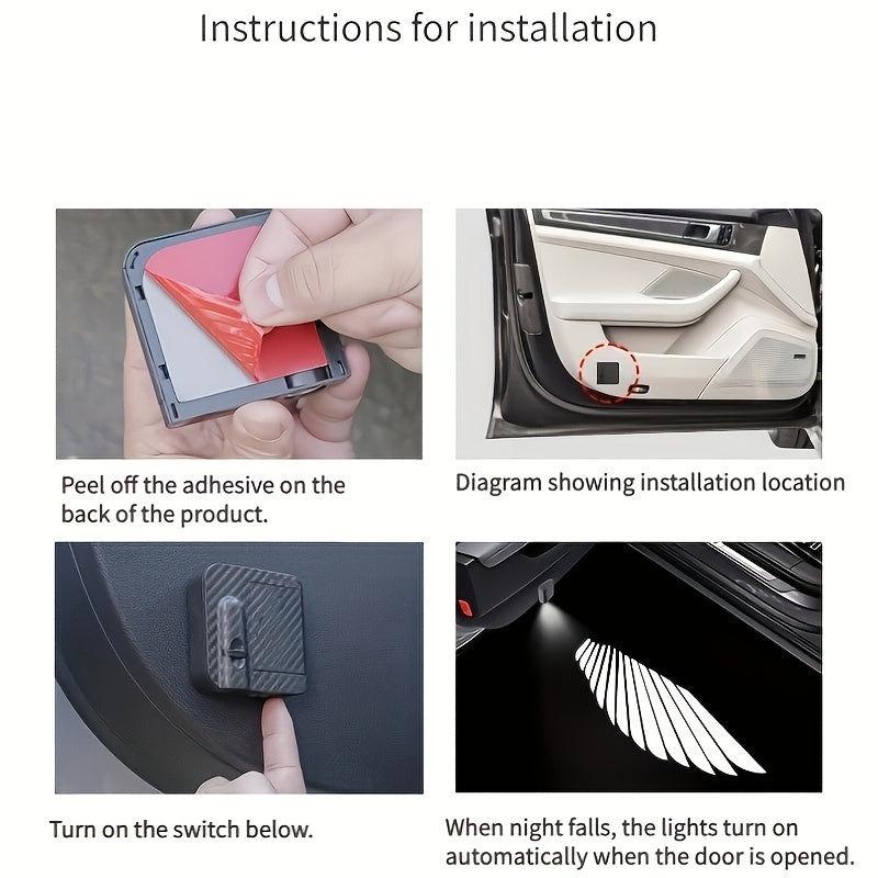 GlowWings™ Wireless Car Door Logo Projectors (2/4 Pcs)