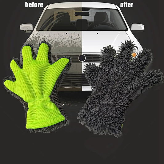 GripGlide™ Car & Motorbike Washing Gloves – Gentle Clean, Maximum Control
