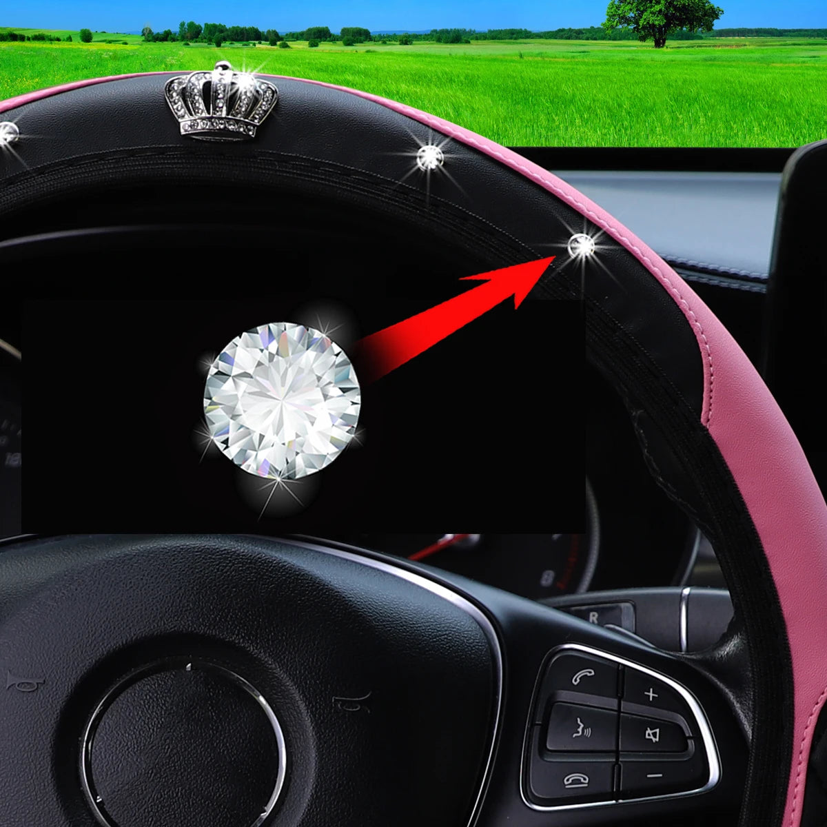 GlamCruze™ – Luxury Bling Interior Trio