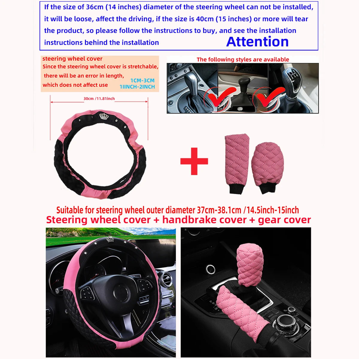 GlamCruze™ – Luxury Bling Interior Trio