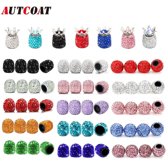 Crystal Tire Caps™ – 4pc Bling Set