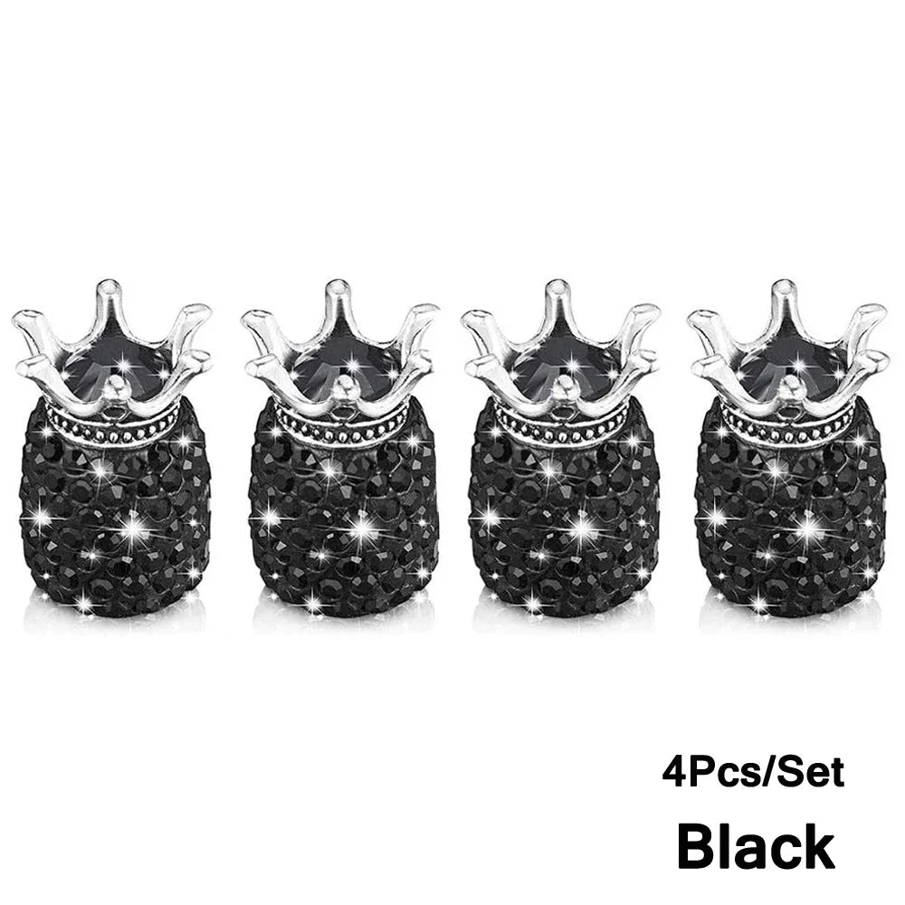 Crystal Tire Caps™ – 4pc Bling Set