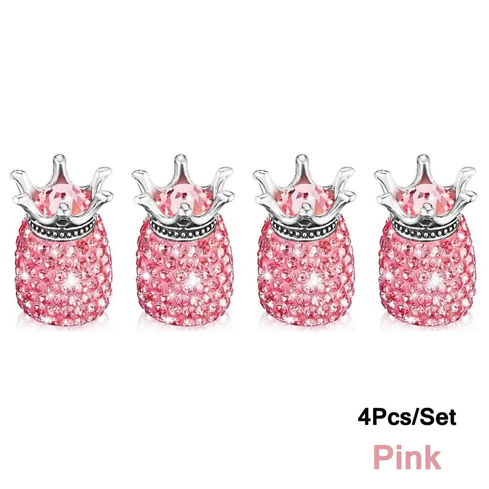 Crystal Tire Caps™ – 4pc Bling Set