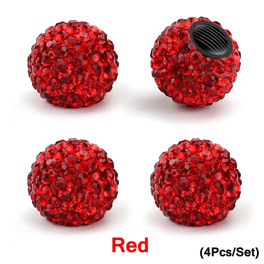 Crystal Tire Caps™ – 4pc Bling Set