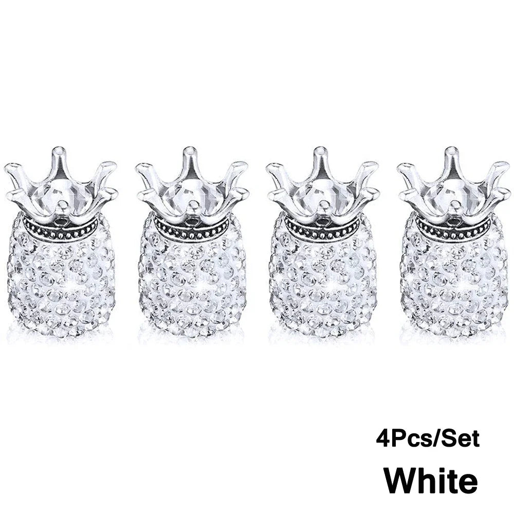 Crystal Tire Caps™ – 4pc Bling Set