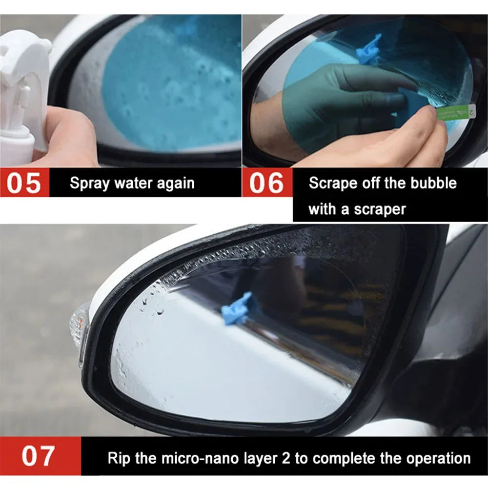 VisionGuard™ Rain & Fog Blocking Mirror Film