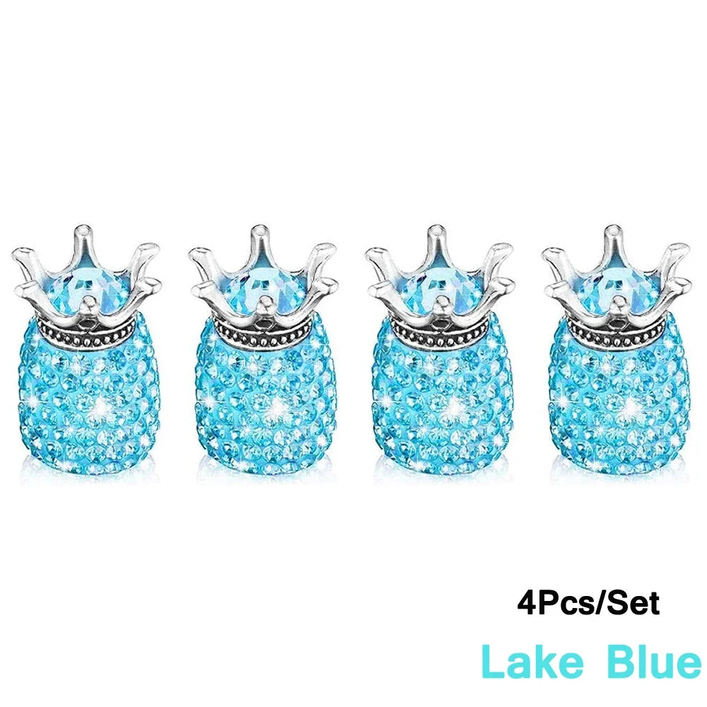 Crystal Tire Caps™ – 4pc Bling Set