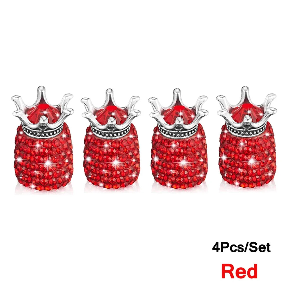 Crystal Tire Caps™ – 4pc Bling Set