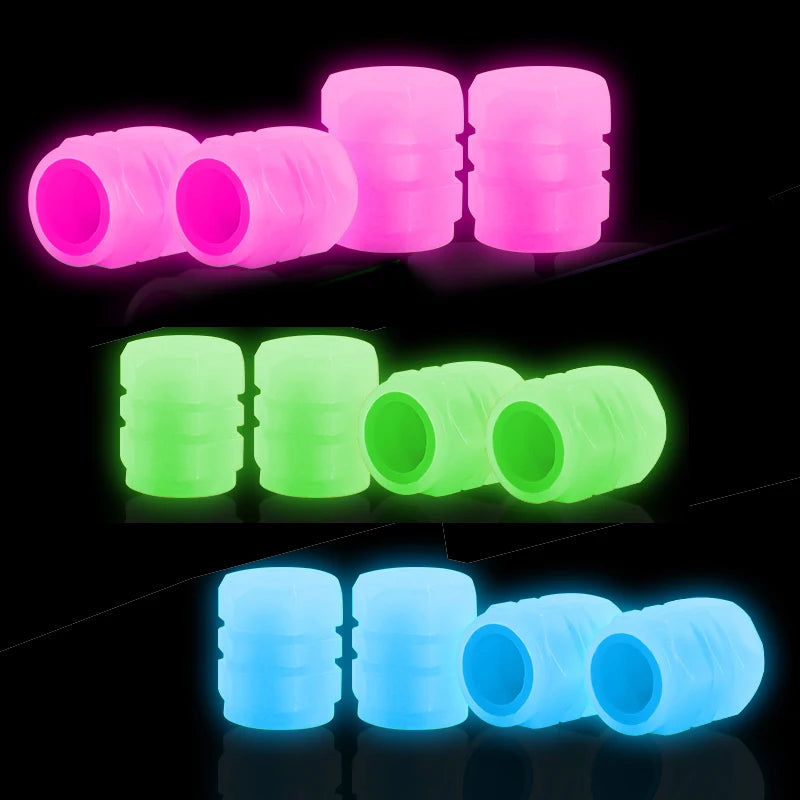 GlowCap™ Luminous Tire Valve Covers