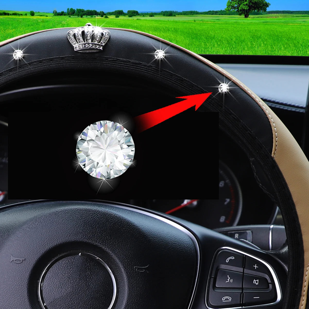 GlamCruze™ – Luxury Bling Interior Trio