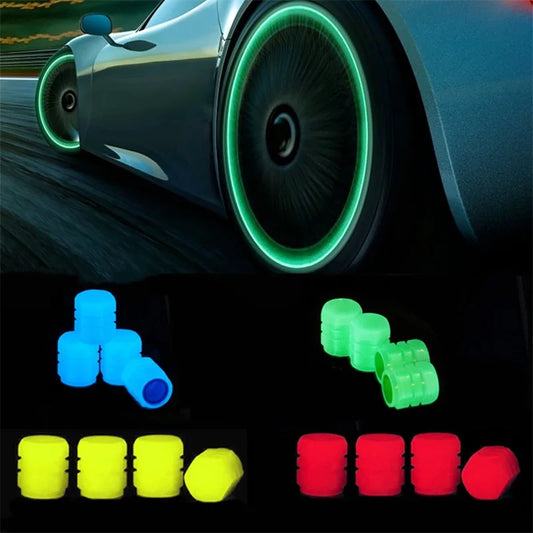 GlowCap™ Luminous Tire Valve Covers