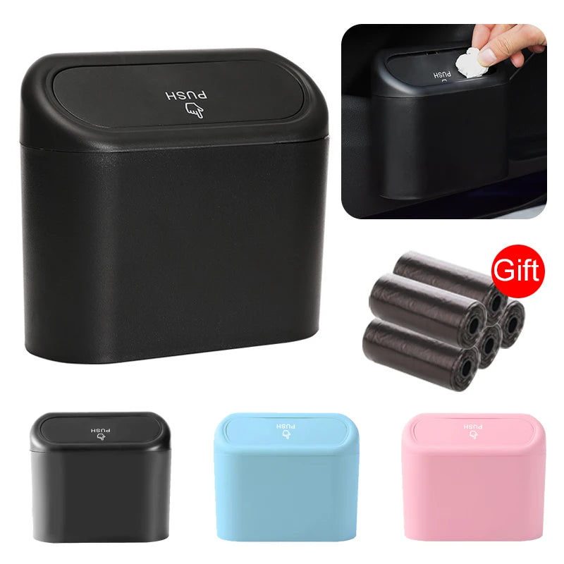 CleanRide™ Push-Lid Car Bin