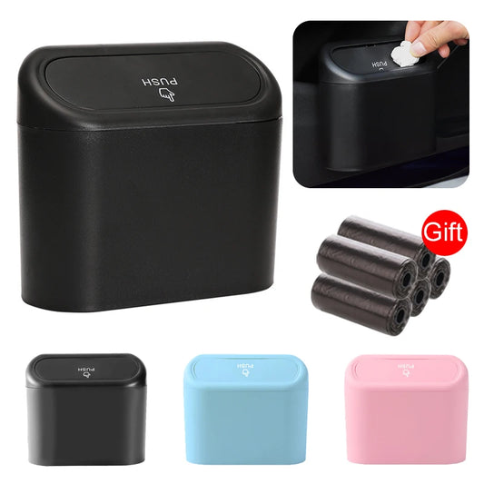 CleanRide™ Push-Lid Car Bin