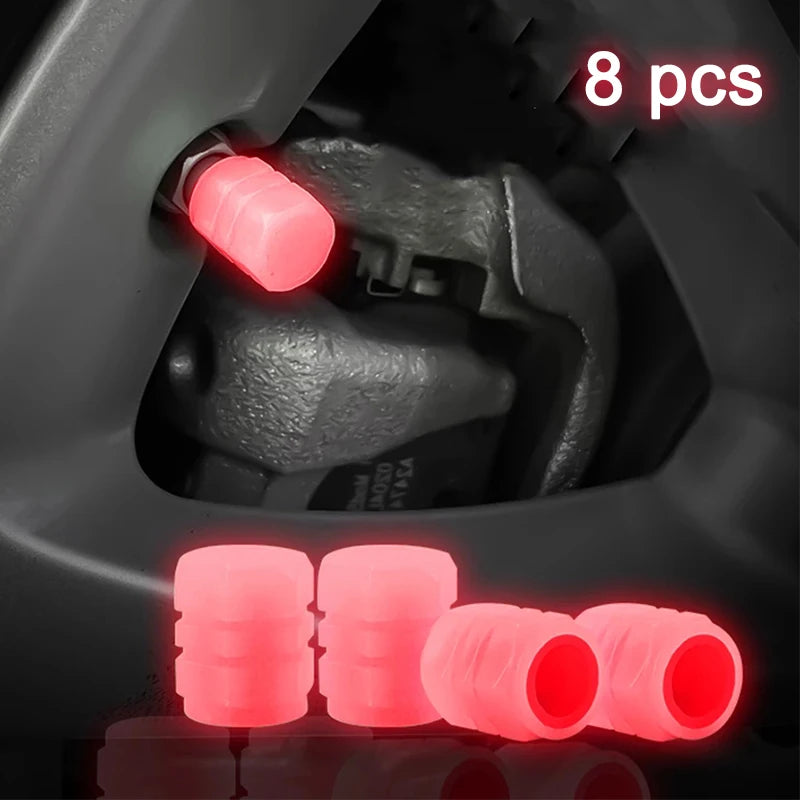 GlowCap™ Luminous Tire Valve Covers