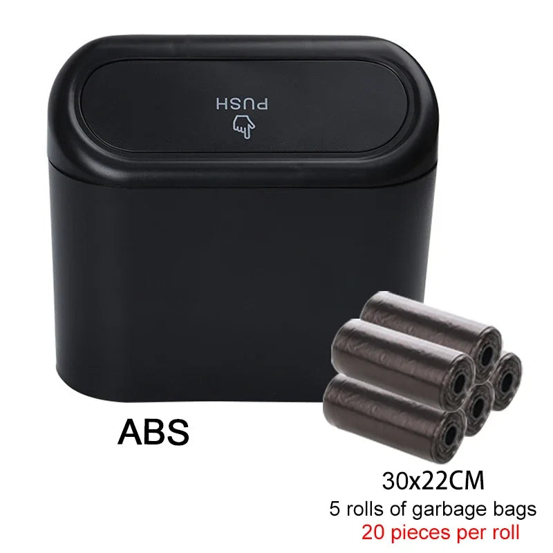 CleanRide™ Push-Lid Car Bin