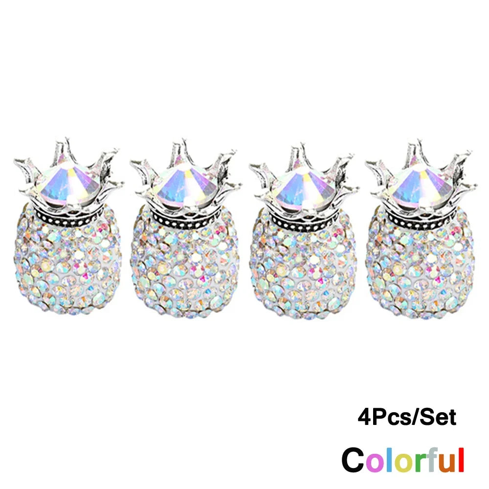 Crystal Tire Caps™ – 4pc Bling Set