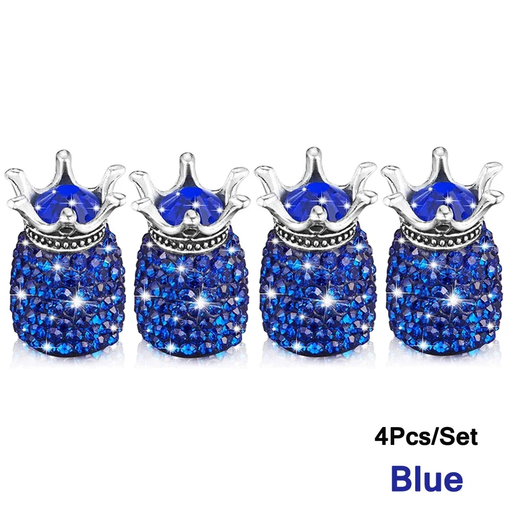 Crystal Tire Caps™ – 4pc Bling Set