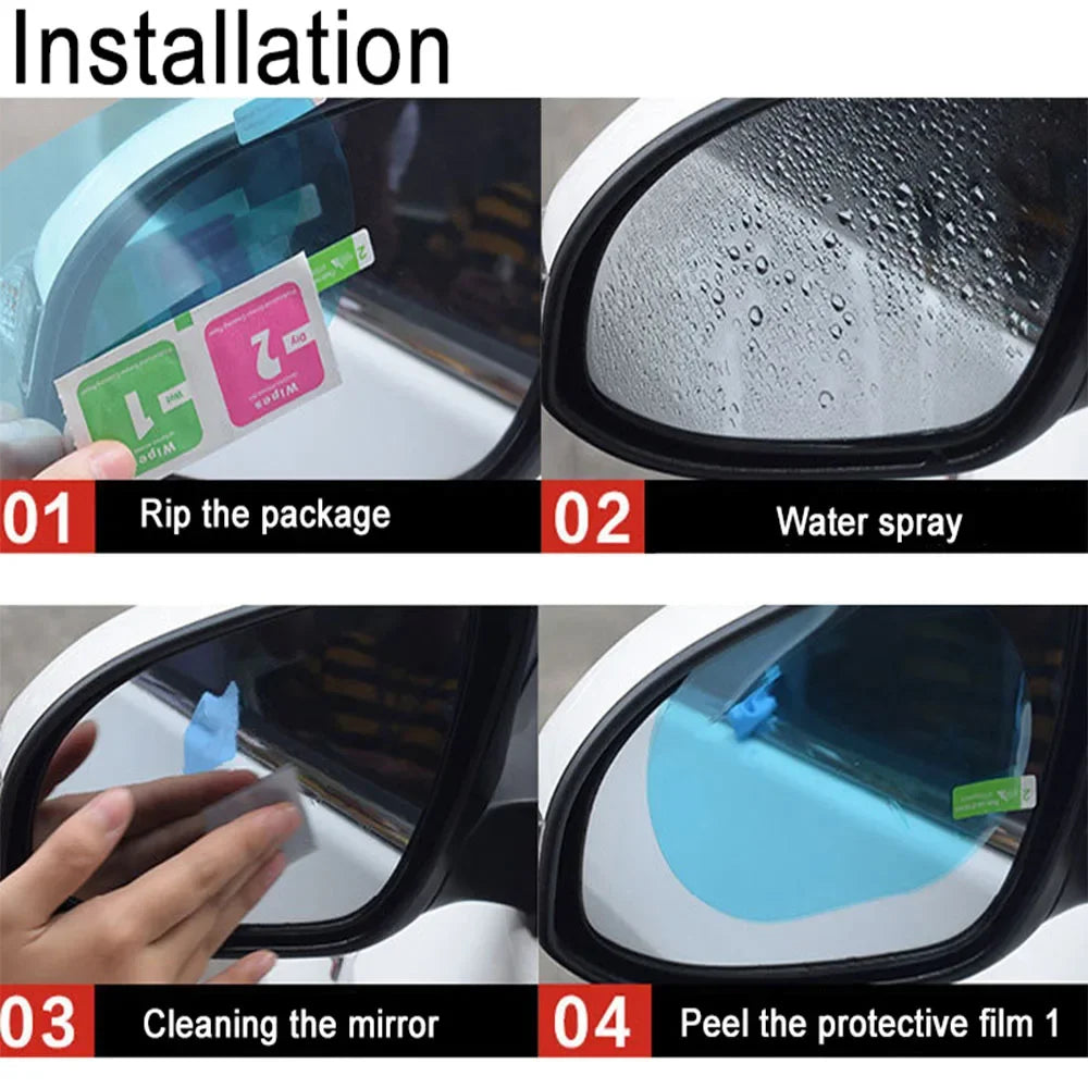 VisionGuard™ Rain & Fog Blocking Mirror Film