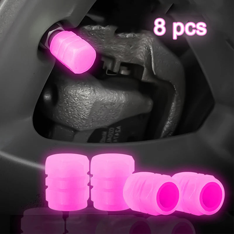 GlowCap™ Luminous Tire Valve Covers