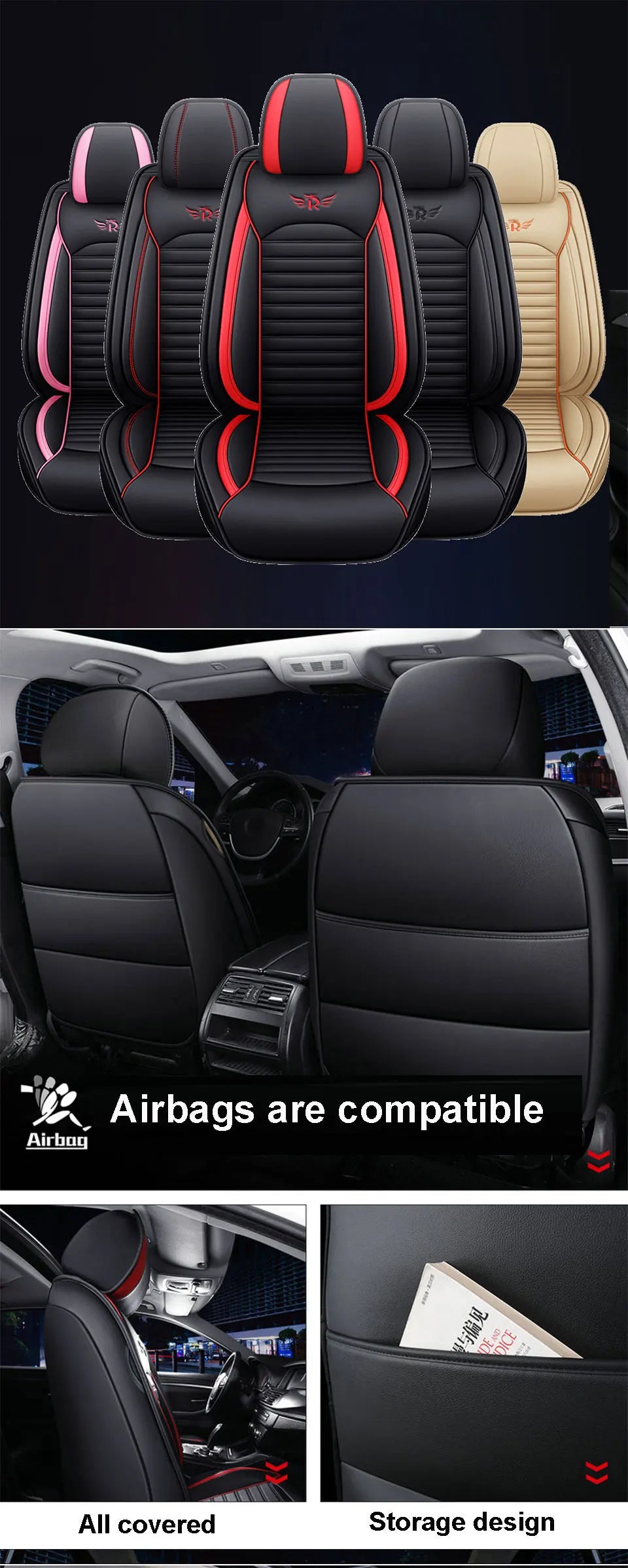 LuxeForm™ Premium Leather Seat Covers (1pc)
