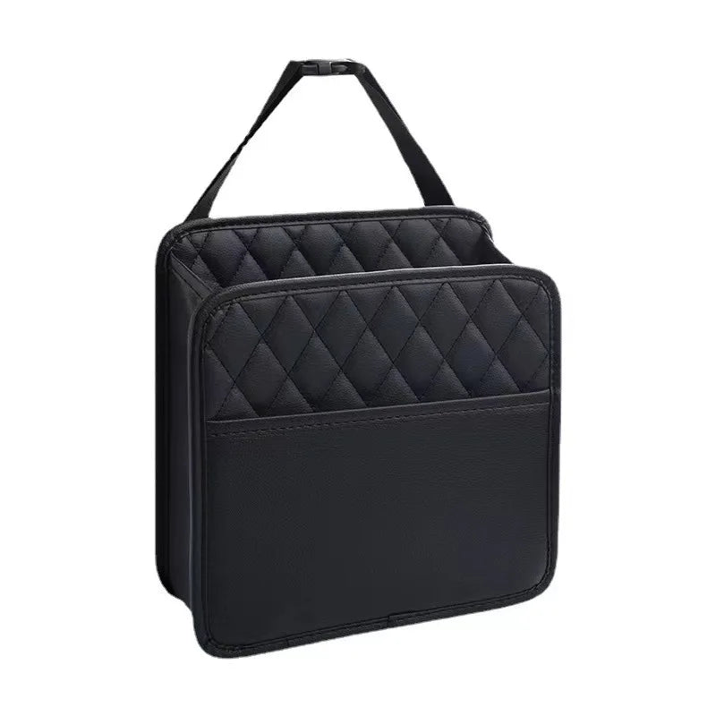 SeatSaver Bag™ – Leather Car Storage Organizer